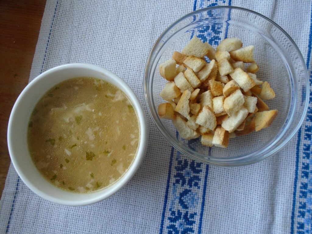 Česnečka - návrh na servírování